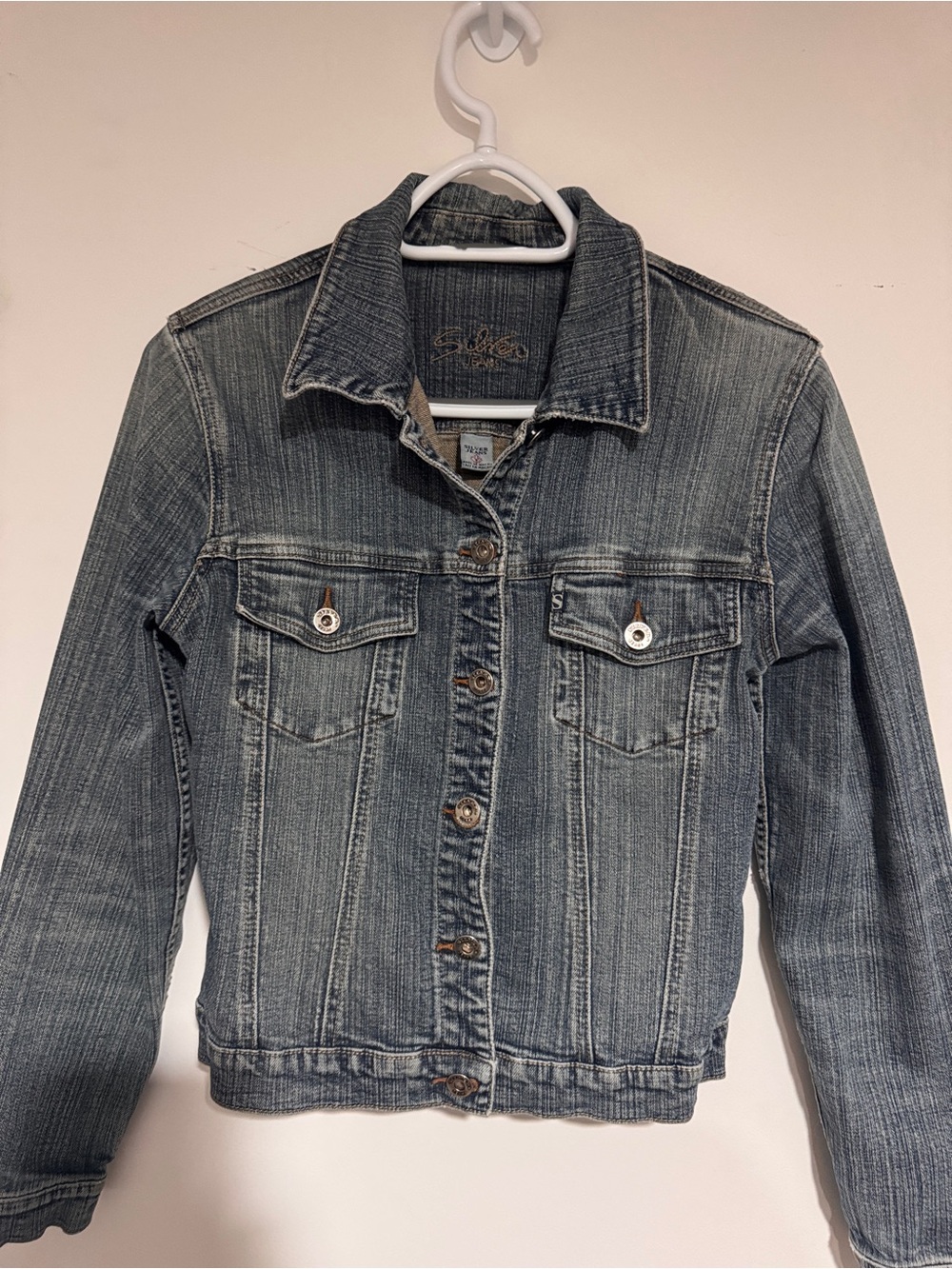 Silver Jeans Women's Light Wash Blue Denim Jacket